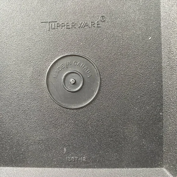 Rare Vintage Black Tupperware Divided Dishes Small Dish with Lid - Picture 7 of 7